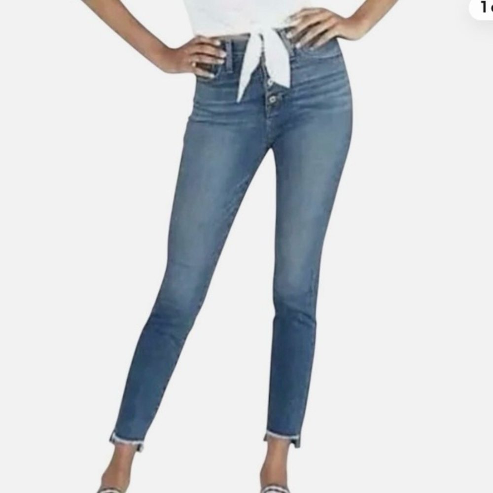 J. Crew High-Rise Skinny Jeans in Medium Blue Wash